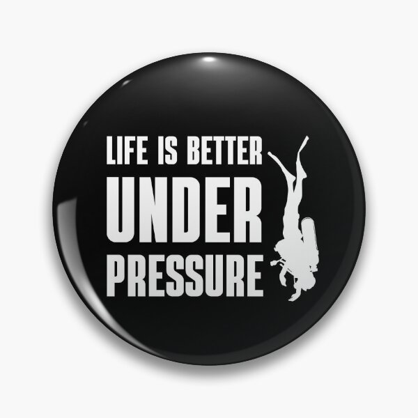 Item preview, "life is better under pressure" funny text for diving lover designed and sold by in-leggings.