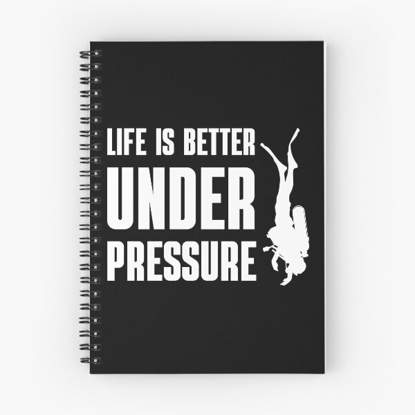 Item preview, "life is better under pressure" funny text for diving lover designed and sold by in-leggings.