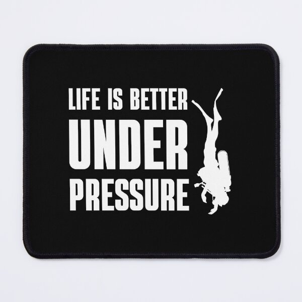 Item preview, "life is better under pressure" funny text for diving lover designed and sold by in-leggings.