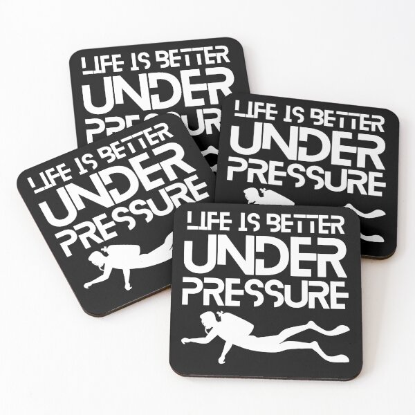 Item preview, "life is better under pressure" funny text for diving lover designed and sold by in-leggings.