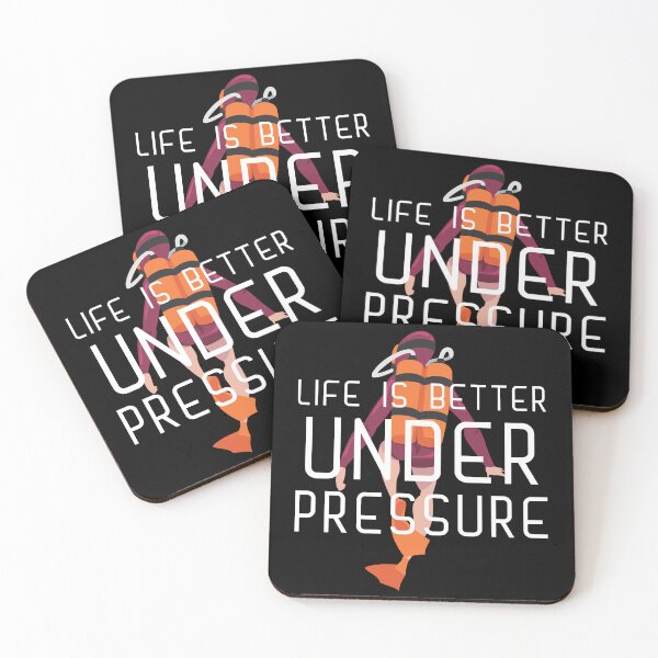 Item preview, "life is better under pressure" funny text for diving lover designed and sold by in-leggings.