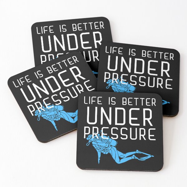Item preview, "life is better under pressure" funny text for diving lover designed and sold by in-leggings.