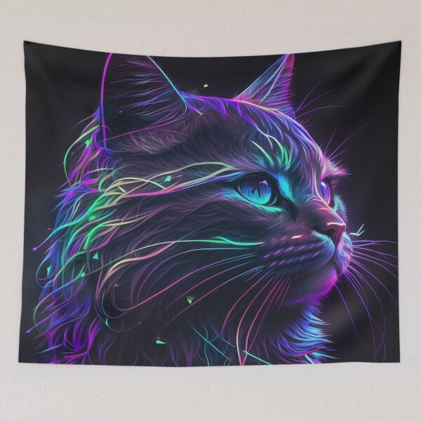 Item preview, Cat Neon Art 2 designed and sold by AstroRisq.