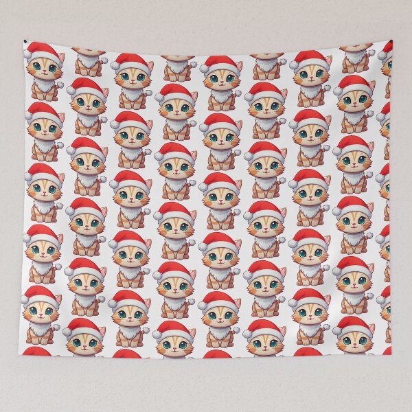 Item preview, CAT WITH CHRISTMAS HAT designed and sold by Animal-Zen.