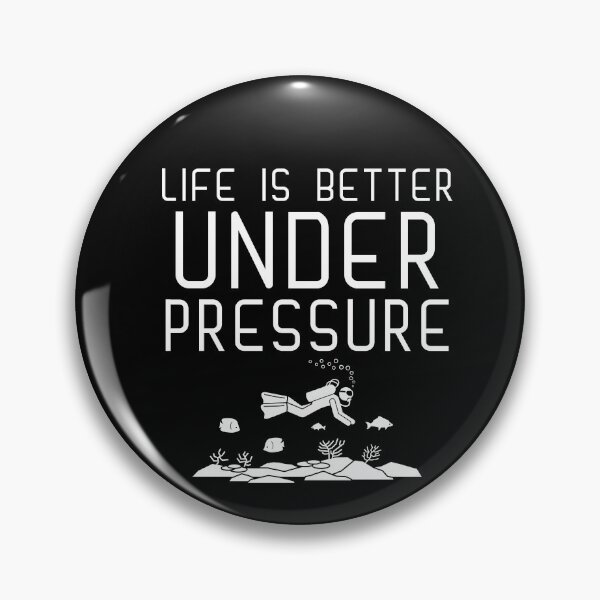 Item preview, "life is better under pressure" funny text for diving lover designed and sold by in-leggings.