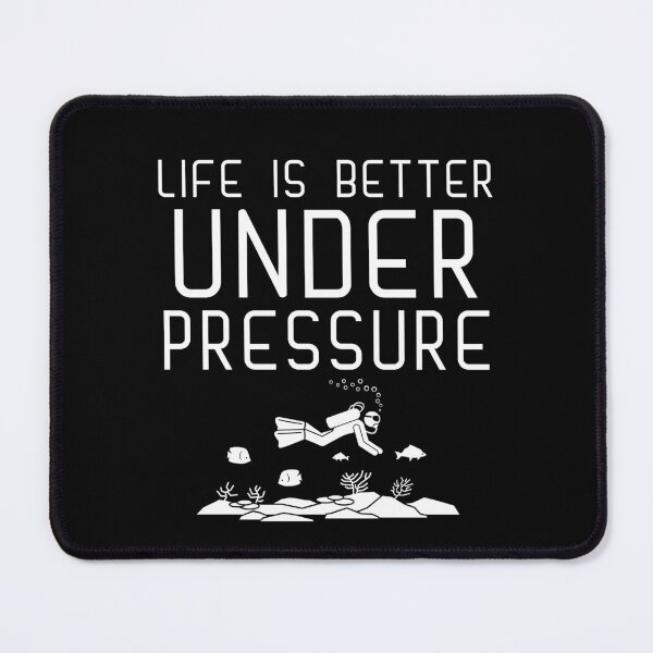 Item preview, "life is better under pressure" funny text for diving lover designed and sold by in-leggings.