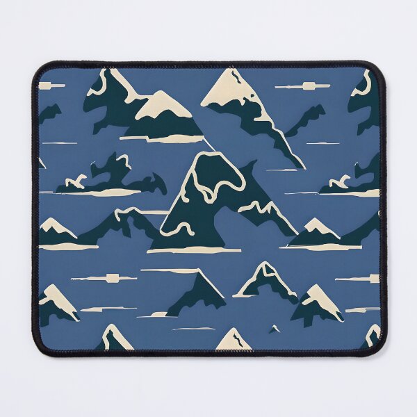 Item preview, Seamless minimalist snowy mountain pattern designed and sold by ChataMaroon.
