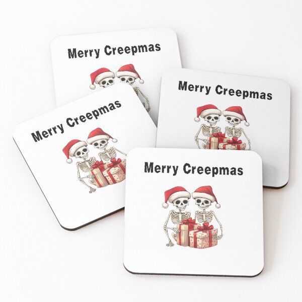 Item preview, Merry Creepmas skeleton funny Christmas designed and sold by JonnyDesigns.