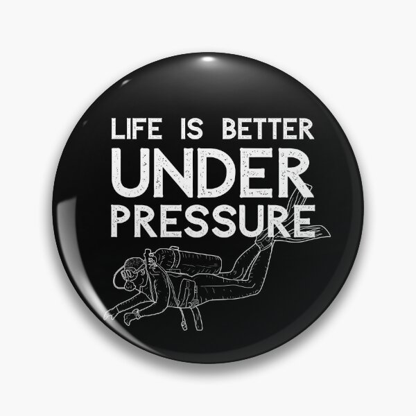 Item preview, "life is better under pressure" funny text for diving lover designed and sold by in-leggings.