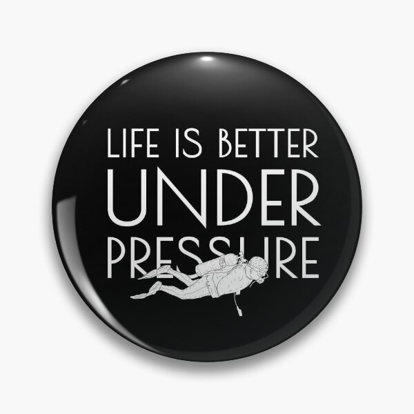 Item preview, "life is better under pressure" funny text for diving lover designed and sold by in-leggings.