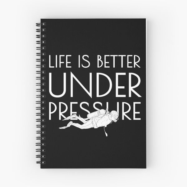 Item preview, "life is better under pressure" funny text for diving lover designed and sold by in-leggings.