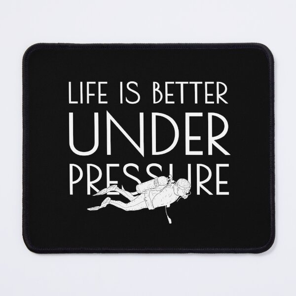 Item preview, "life is better under pressure" funny text for diving lover designed and sold by in-leggings.