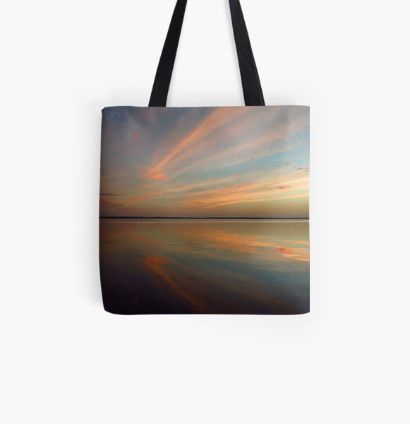 Swirly Pink Sunset All Over Print Tote Bag