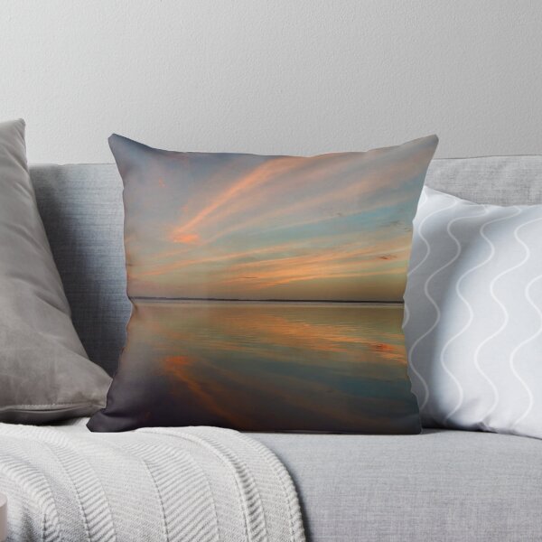 Swirly Pink Sunset Throw Pillow