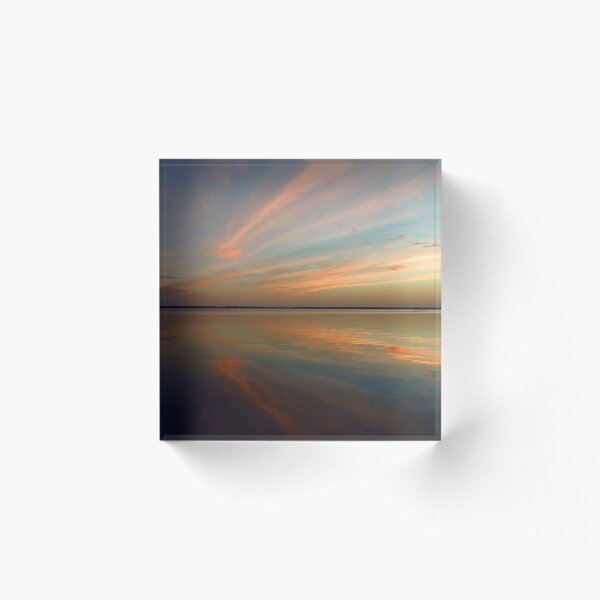 Swirly Pink Sunset Acrylic Block