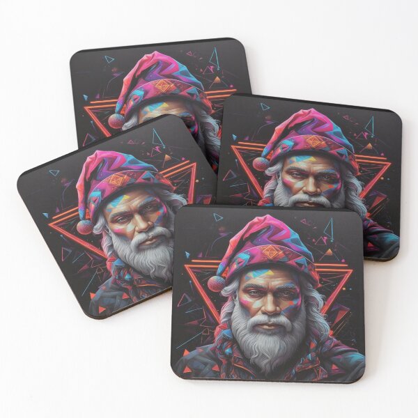 Item preview, geometric santa designed and sold by AxelBrook.