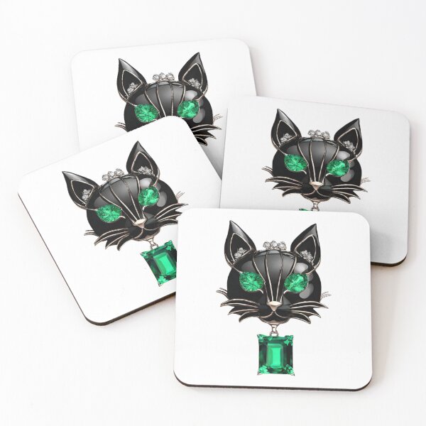 Item preview, Beautiful Kitty Cat with Emerald eyes and a Pendant designed and sold by Aquillashop.