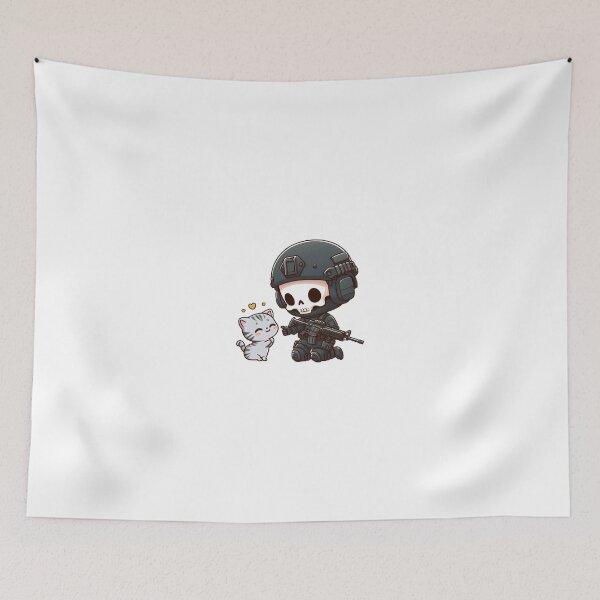 Item preview, Cute skeleton with white kitty designed and sold by Wxjtecki.