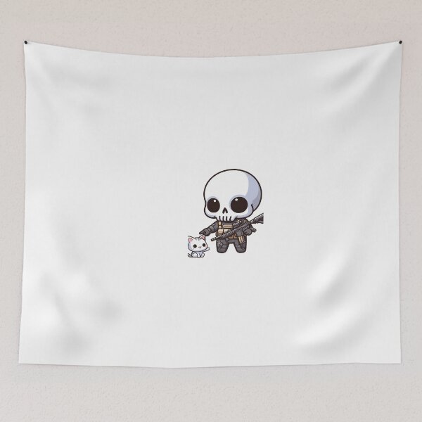 Item preview,  Cute skeleton with white kitty designed and sold by Wxjtecki.