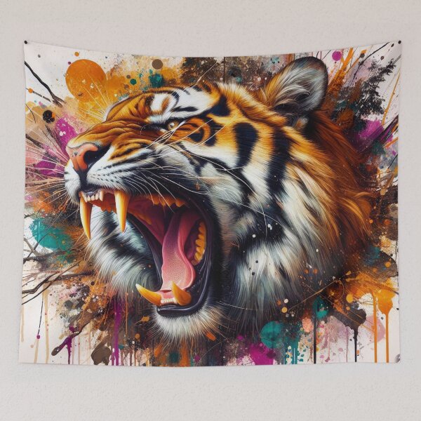 Item preview, ROARING TIGER WITH THE GOLDEN TEETH designed and sold by SCOTTYBOYART.
