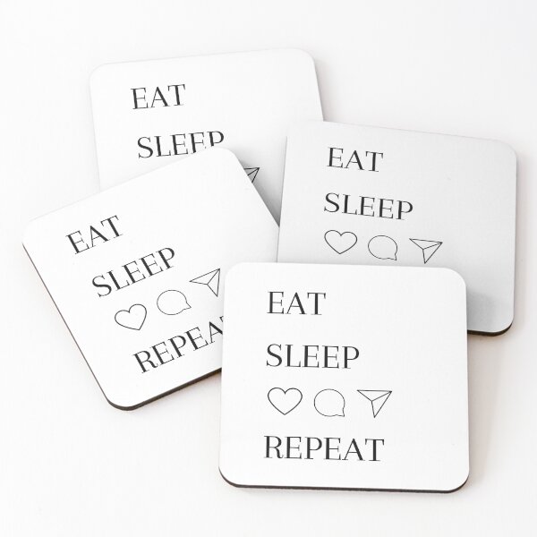 Item preview, Eat Sleep Social Media Repeat designed and sold by OSMMerchShop.