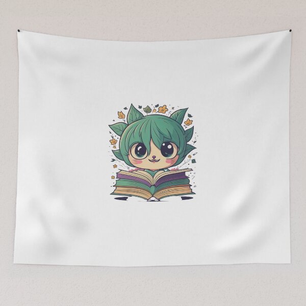 Item preview, Cute cartoon girl reading a book designed and sold by Sanan Israyilli.