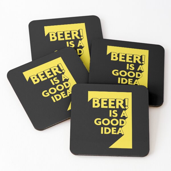 Item preview, Beer is a good idea - slogan designed and sold by damomonkey.