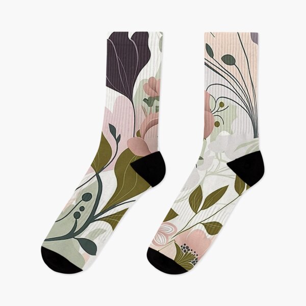 Item preview, Soft Floral Whispers - Elegant Abstract in Pink, Purple, and Green designed and sold by PaintbrushPlace.