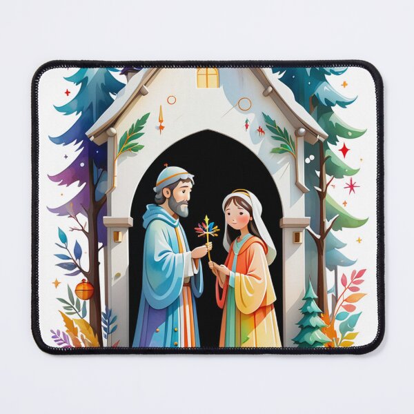 Item preview, Holy Harmony: Adorable Mary and Joseph Embrace designed and sold by Art3dLabs.