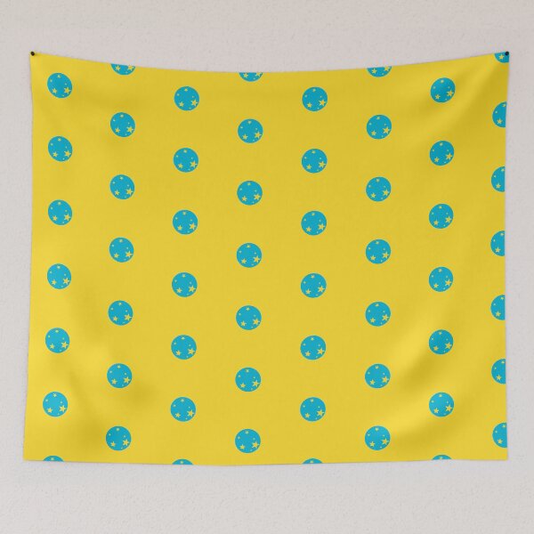 Item preview, Vibrant Yellow and Blue Atoll Stars Pattern designed and sold by Jeallan Designs.