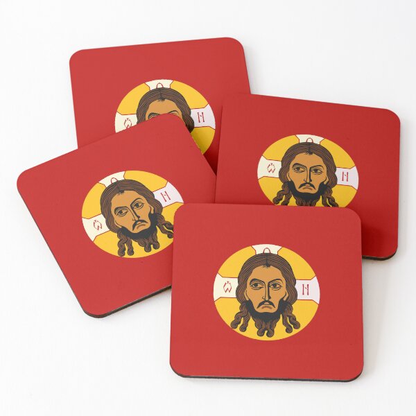 Item preview, Icon of the Mandylion with red background designed and sold by lachataigne.