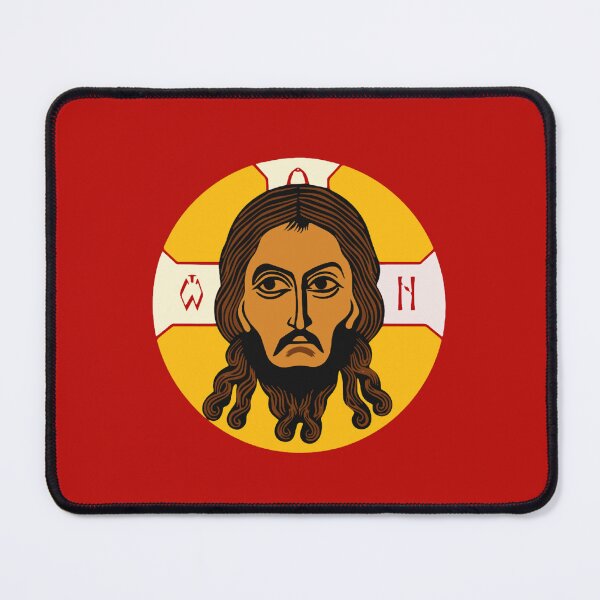 Item preview, Icon of the Mandylion with red background designed and sold by Heraldry design.