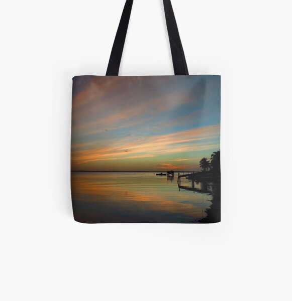 Swirly Pink Sunset (2) All Over Print Tote Bag