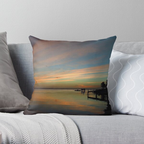 Swirly Pink Sunset (2) Throw Pillow