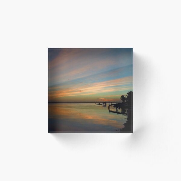 Swirly Pink Sunset (2) Acrylic Block