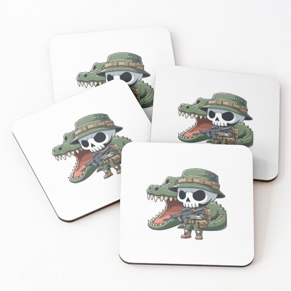 Item preview, Cute skeleton in tactical gear with crocodile designed and sold by Wxjtecki.