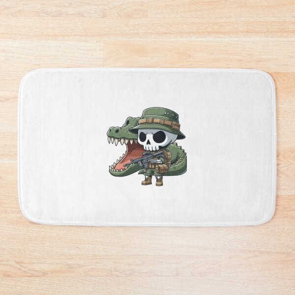 Item preview, Cute skeleton in tactical gear with crocodile designed and sold by Wxjtecki.