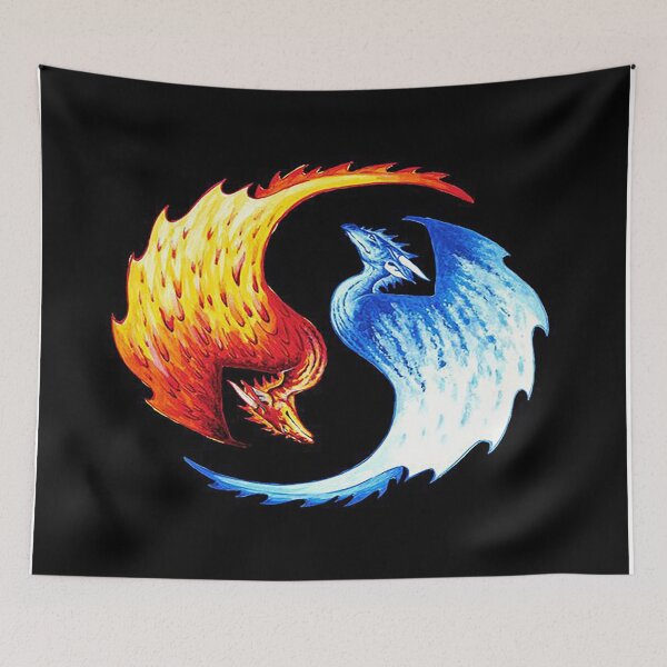 Item preview, Yin Yang Dragon Fantasy Tshirt designed and sold by leen12 Art Designs Prints.