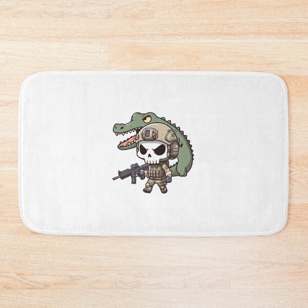 Item preview,  Cute skeleton in tactical gear with crocodile designed and sold by Wxjtecki.