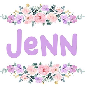 Purple Flower Jenn Name Label &quot; Sticker for Sale by NormadWorld 