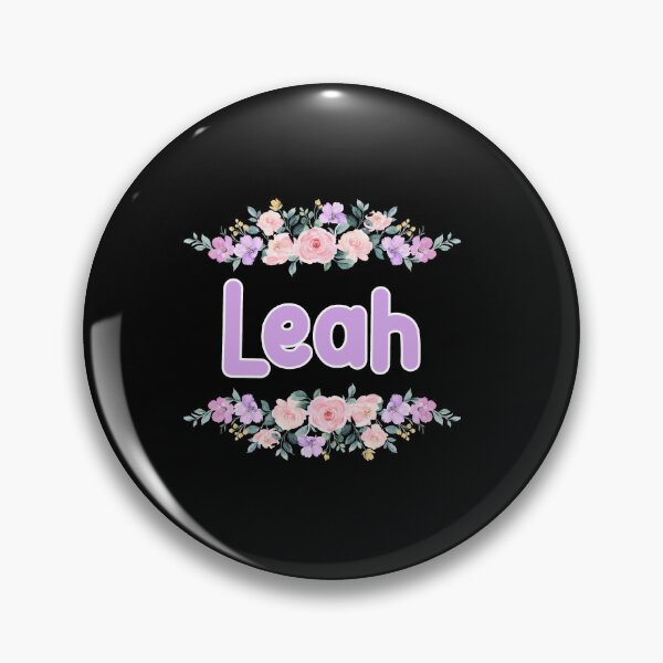 Item preview, Purple Flower Leah Name Label (Black) designed and sold by NormadWorld.