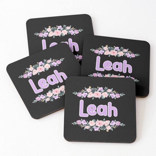 Item preview, Purple Flower Leah Name Label (Black) designed and sold by NormadWorld.