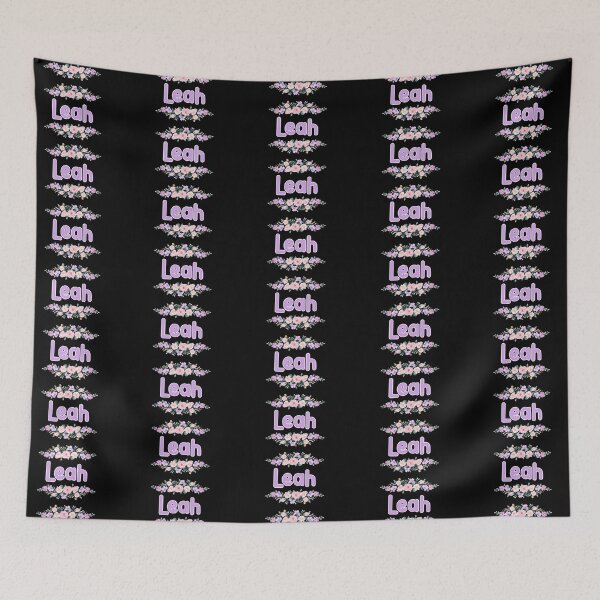 Item preview, Purple Flower Leah Name Label (Black) designed and sold by NormadWorld.
