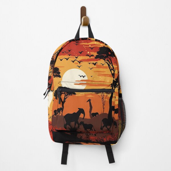 Item preview, African Sunset Silhouettes - Wildlife Against Dusk Colors designed and sold by PaintbrushPlace.