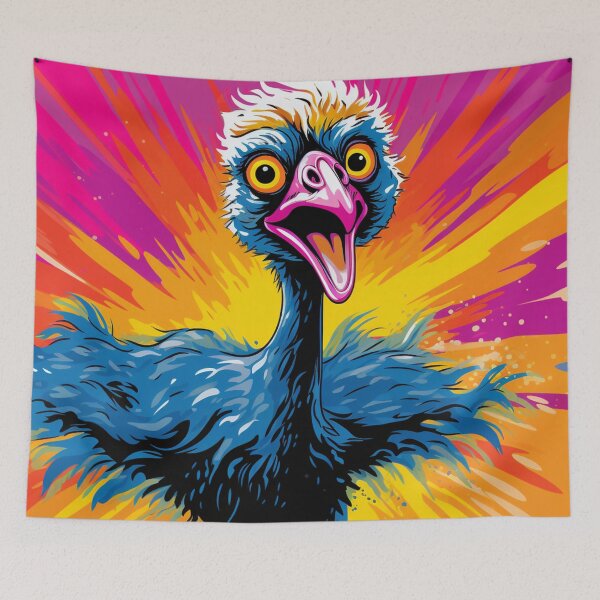 Item preview, Ostrich Cartoon Pop Art 2 designed and sold by AstroRisq.