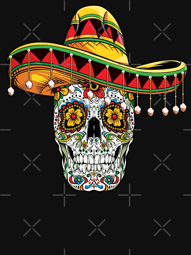 "Day Of The Dead Sugar Skull T shirt Cinco de Mayo ...