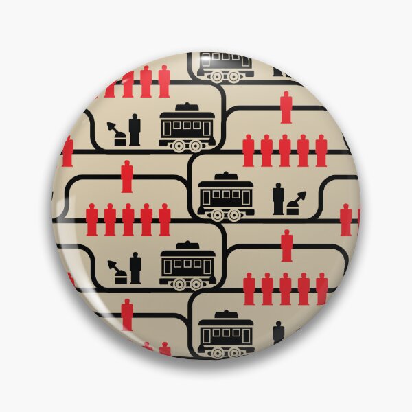 Item preview, Trolley Problem (tan background) designed and sold by jholbo.