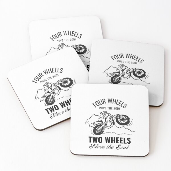 Item preview, Four Wheels Move The Body, Two Wheels Move The Soul. Dirt Bike T-Shirt Motocross Enduro Motorcycle  designed and sold by ssalujoe.