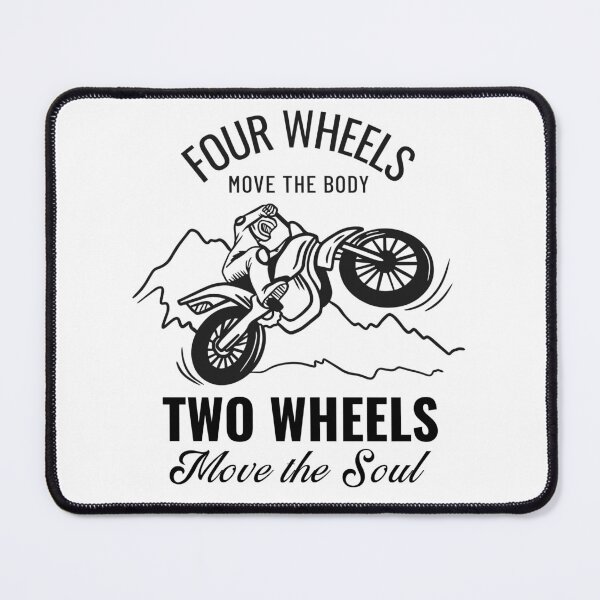 Item preview, Four Wheels Move The Body, Two Wheels Move The Soul. Dirt Bike T-Shirt Motocross Enduro Motorcycle  designed and sold by ssalujoe.