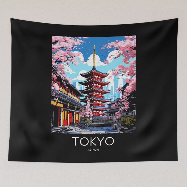 Item preview, A Pop Art Travel Print of Tokyo - Japan designed and sold by StudioRedKoala.